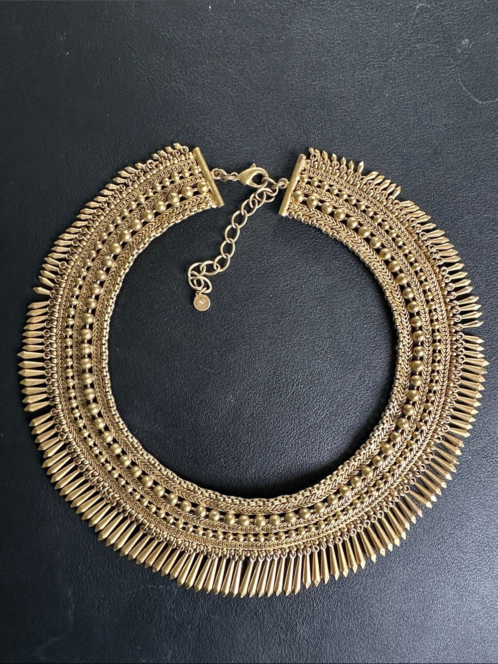 Stella and Dot Gold Statement Collar Necklace